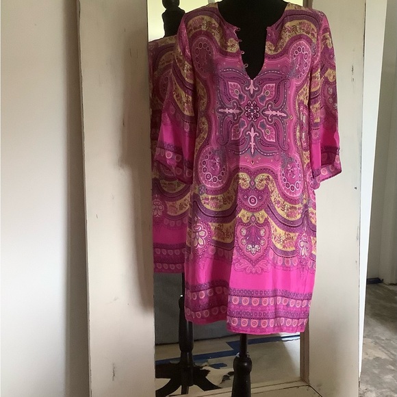 Calypso St. Barth | Dresses | Calypso St Barth Pink And Yellow Paisley ...